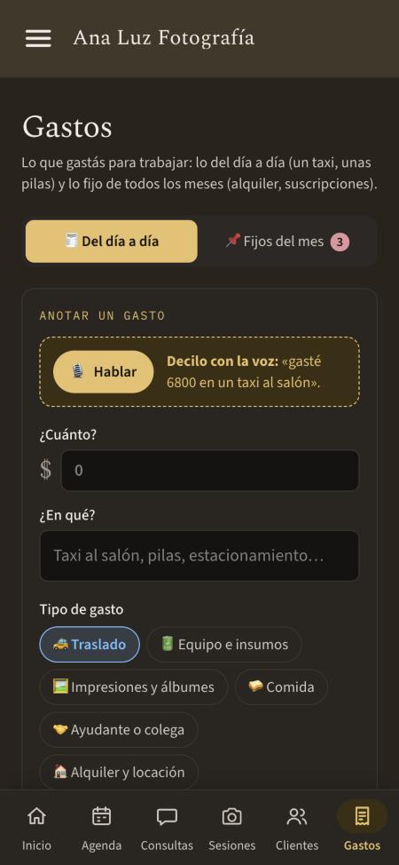 Anotar un gasto