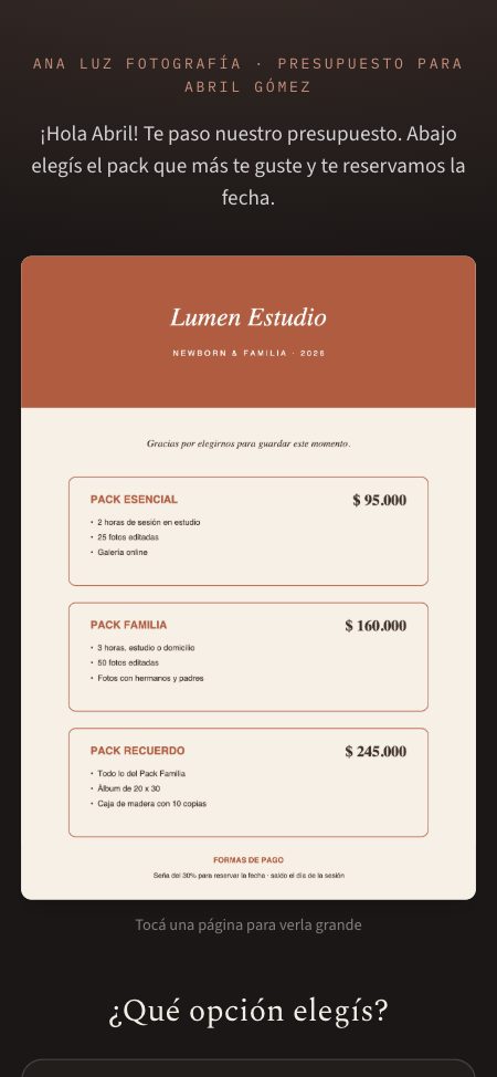 Tu diseño como lo ve el cliente