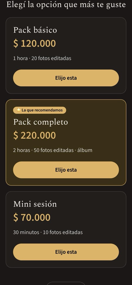 Las opciones para elegir