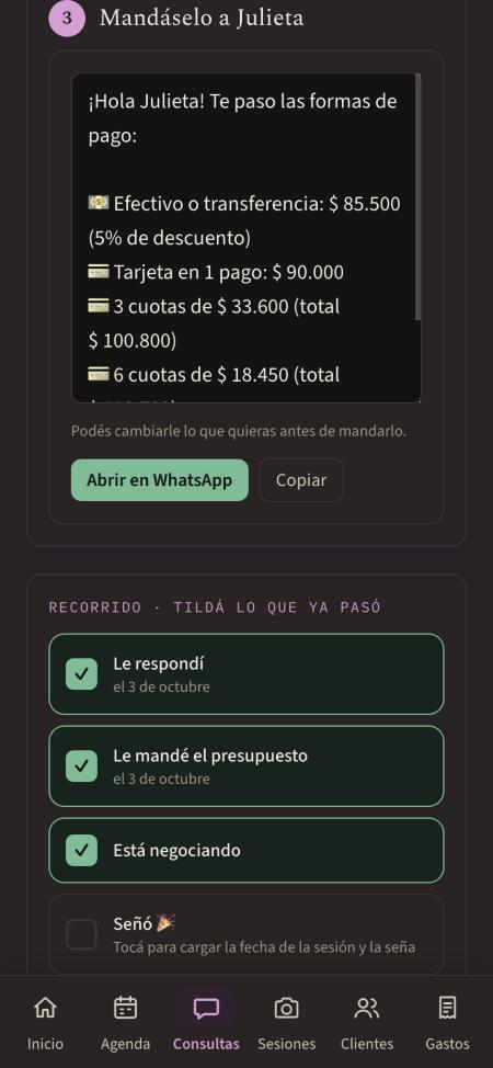 Mensaje listo para WhatsApp